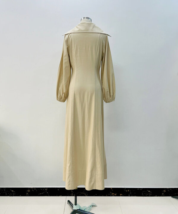 fall linen maxi casual dress