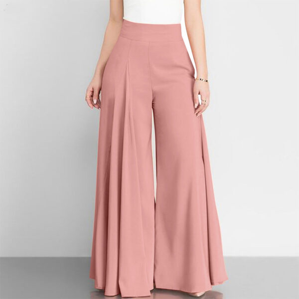 pink wide leg women trousers/pant